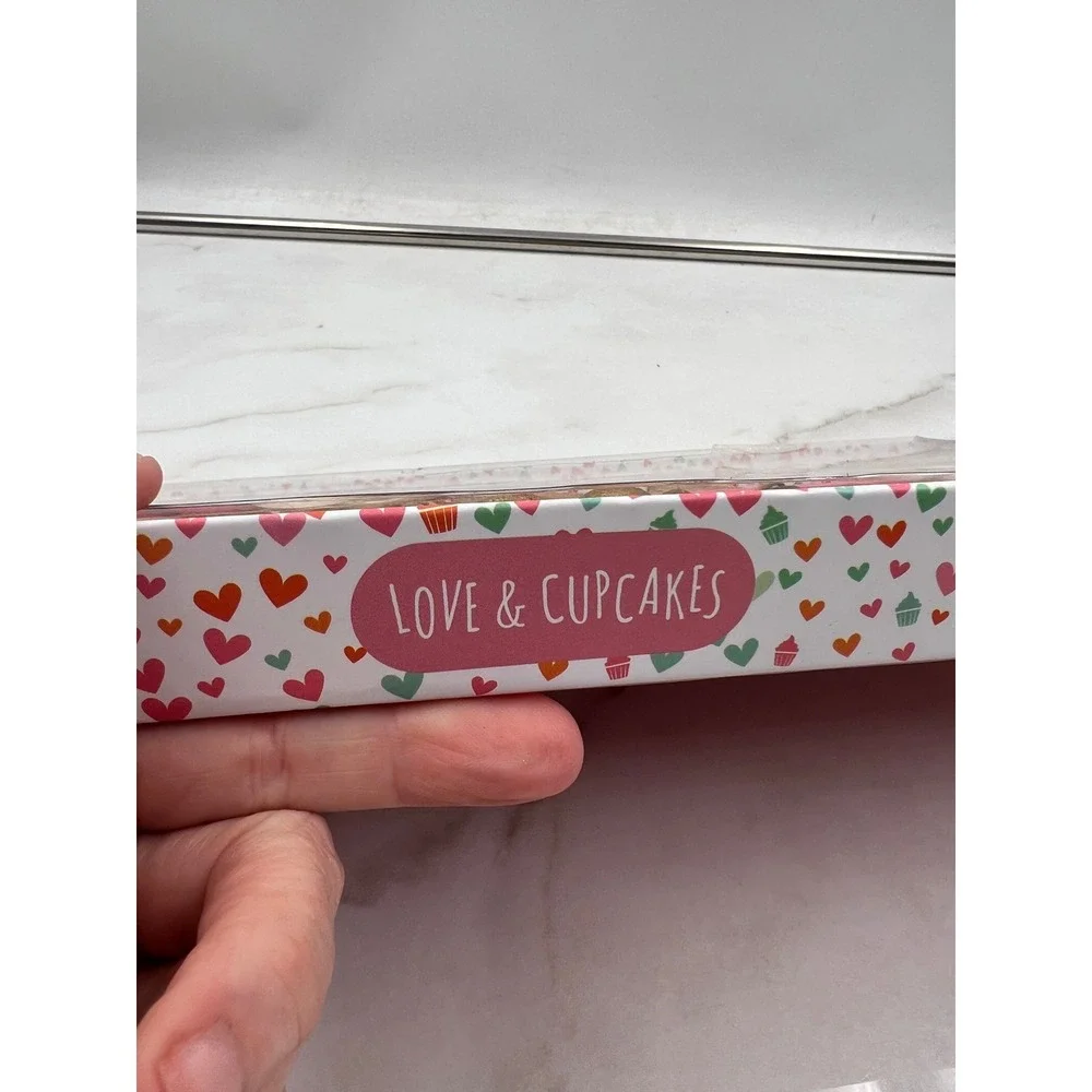 Love & Cupcakes 6 Ft Wooden Heart Garland Red Gold Natural Wood Bead Valentine